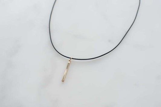 Choker with Gold Pendant - Raymond Coffee