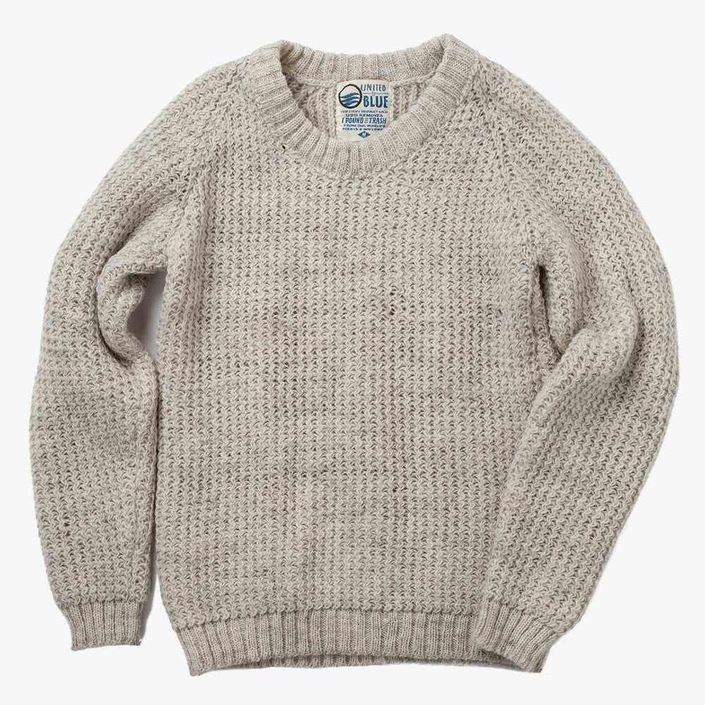 Woman wearing Whitney Pullover 100% wool heavy gauge knit handmade in Nepal
